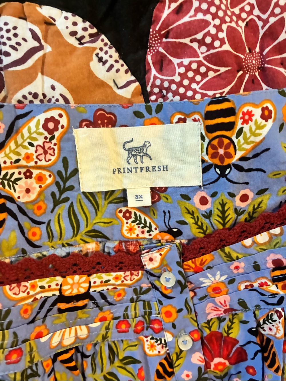 Printfresh Back to Bed Cropped Pajama Pants Set in Bee Tapestry - Picture 2 of 3